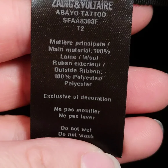 Zadig & Voltaire Black Hat with Colorful Embroidery - Picture 8 of 12